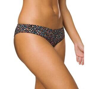 prAna Size M Black/Multi Alotta Dots Gemma Swim Reversible Bikini Bottom N5-19